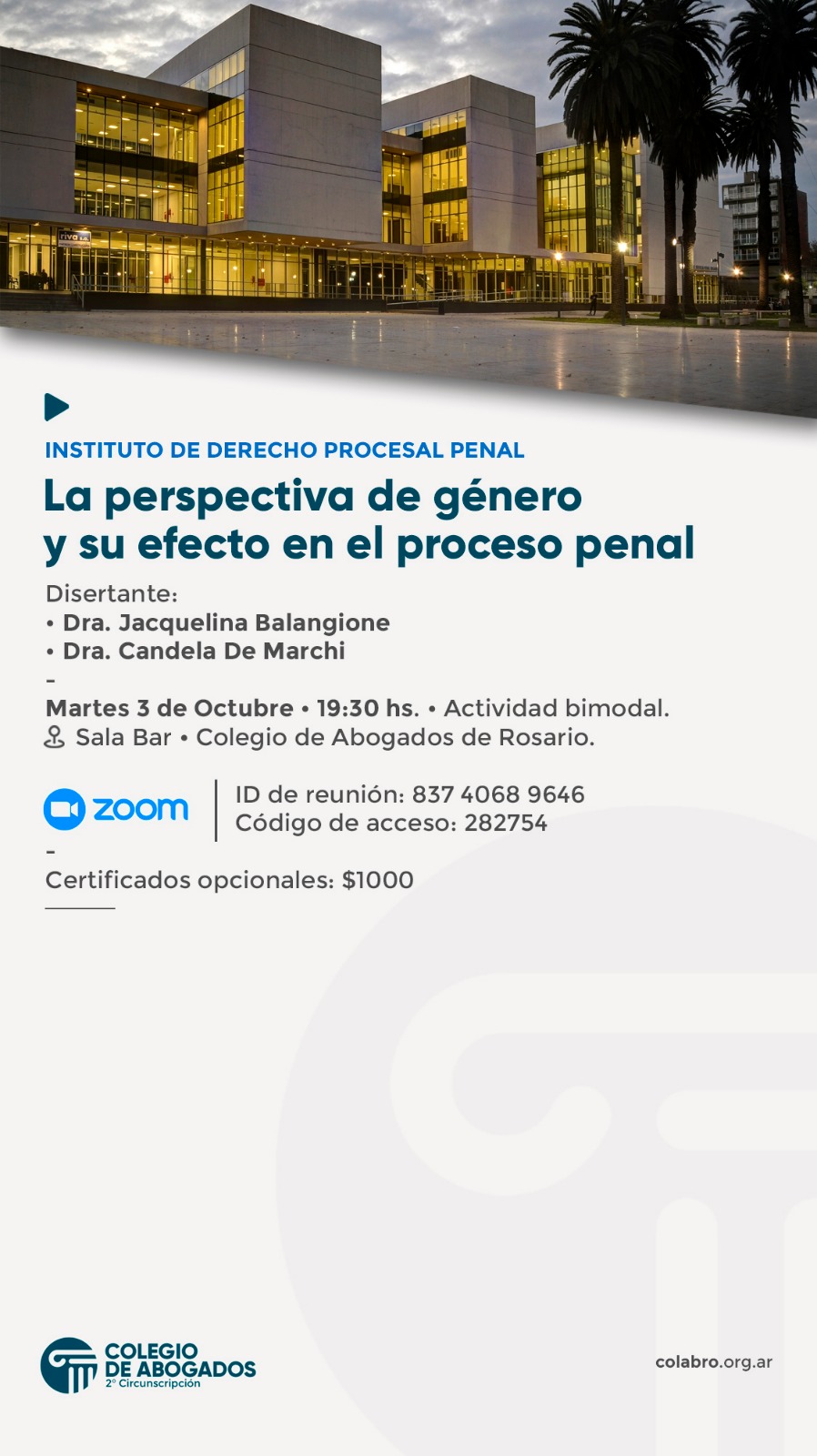 LA PERSPECTIVA DE GÉNERO Y SU EFECTO EN EL PROCESO PENAL - 03/10/2023
